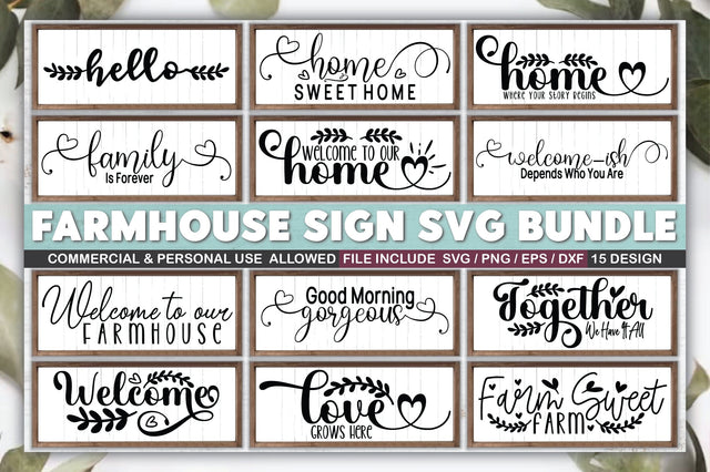Farmhouse Sign SVG Bundle SVG Ariyan 