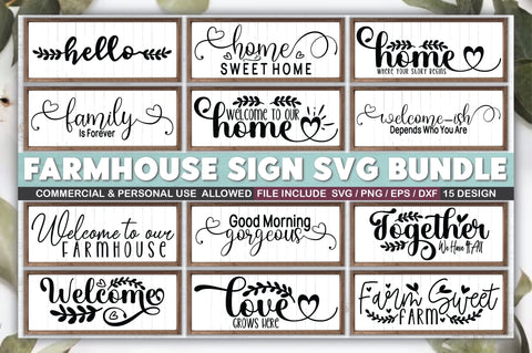 Farmhouse Sign SVG Bundle SVG Ariyan 