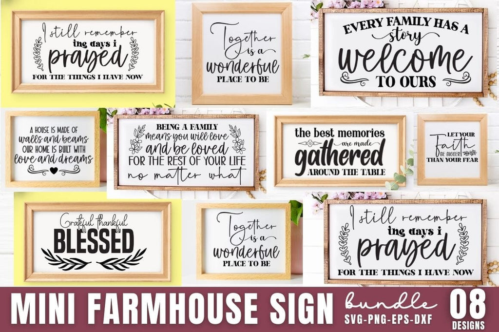 Farmhouse Sign SVG Bundle - So Fontsy