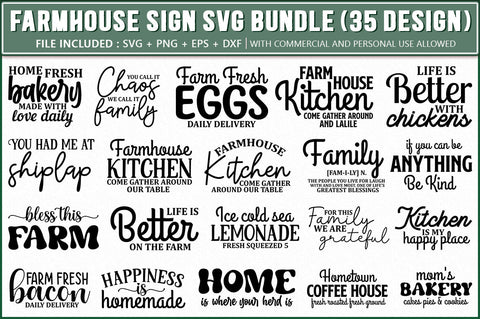 Farmhouse Sign SVG Bundle SVG Shetara Begum 