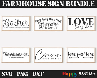Farmhouse Sign SVG Bundle SVG The Happy SVG Co 