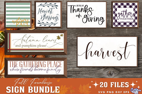 Farmhouse Sign Svg, Fall Bundle, Autumn Bundle Sublimation SVG Crafty Mama Studios 