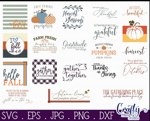 Farmhouse Sign Svg, Fall Bundle, Autumn Bundle Sublimation SVG Crafty Mama Studios 