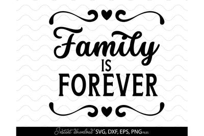 Farmhouse Sign SVG | Family Forever Sign | Rustic Kitchen Sign SVG SVG March Design Studio 