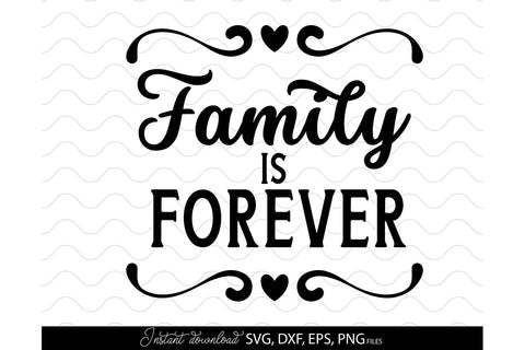 Farmhouse Sign SVG | Family Forever Sign | Rustic Kitchen Sign SVG SVG March Design Studio 