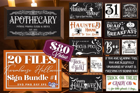 Farmhouse Sign Svg, Halloween Bundle, Farmhouse Halloween SVG Crafty Mama Studios 