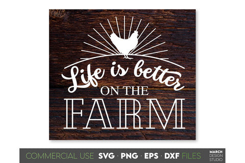 Farmhouse Sign SVG, Home Sweet Home SVG, Life On The Farm SVG March Design Studio 