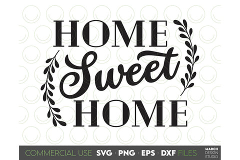 Farmhouse Sign SVG, Home Sweet Home SVG, Welcome Sign SVG SVG March Design Studio 
