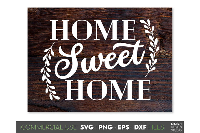 Farmhouse Sign SVG, Home Sweet Home SVG, Welcome Sign SVG SVG March Design Studio 