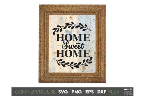 Farmhouse Sign SVG, Home Sweet Home SVG, Welcome Sign SVG SVG March Design Studio 