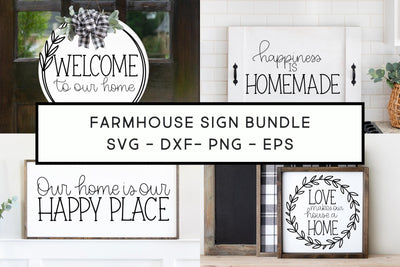 Farmhouse Sign SVG Mini Bundle, Farmhouse Decor SVG, SVG Designing Digitals 