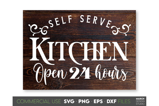 Farmhouse Sign SVG, Self Serve Kitchen SVG, Market Sign SVG SVG March Design Studio 