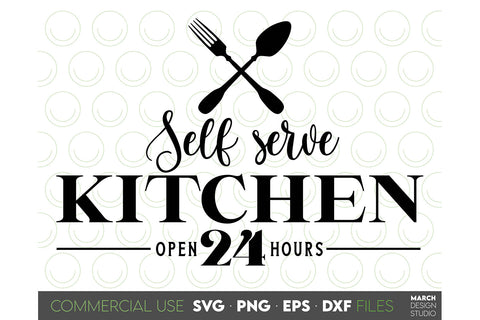 Farmhouse Sign SVG, Self Serve Kitchen SVG, Market Sign SVG SVG March Design Studio 