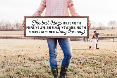Farmhouse Sign SVG - The Best Things In Life SVG Simply Cutz 
