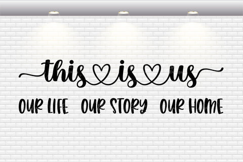 Farmhouse Sign - This Is Us - SVG, PNG, DXF, EPS SVG Elsie Loves Design 