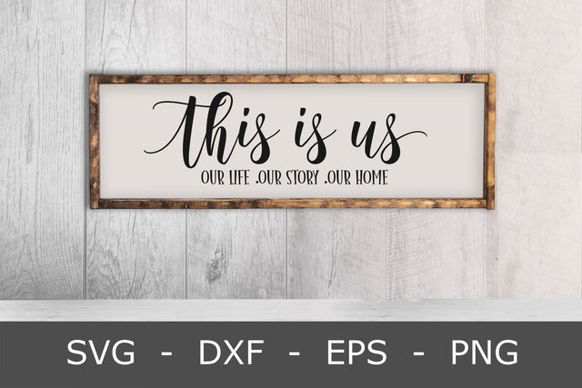 farmhouse sign this is us Svg / Png files for Silhouette SVG Chamsae Studio 
