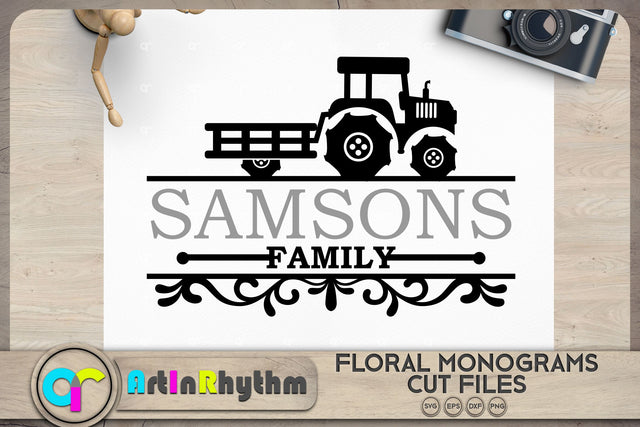 Farmhouse split monogram SVG SVG Artinrhythm shop 