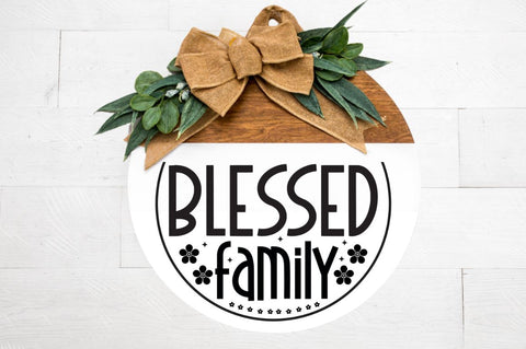 Farmhouse Spring Round Sign Bundle SVG DESIGNISTIC 