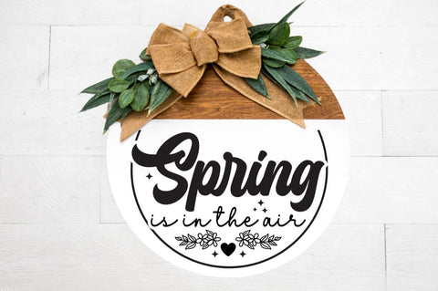 Farmhouse Spring Round Sign Bundle SVG DESIGNISTIC 