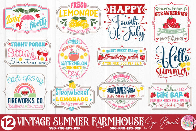 Farmhouse Summer Signs SVG SVG DESIGNS DARK 