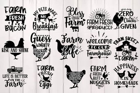 Farmhouse SVG Bundle, Chicken Svg, Farm Fresh Svg SVG Svgcraft 