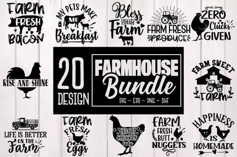 Farmhouse SVG Bundle, Chicken Svg, Farm Fresh Svg SVG Svgcraft 