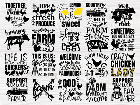 Farmhouse SVG Bundle, Chicken Svg, Farm Fresh Svg SVG TonisArtStudio 
