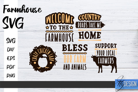 Farmhouse SVG Bundle | Family SVG | Funny Farm Quotes Svg SVG Fly Design 