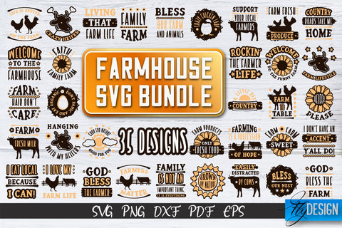 Farmhouse SVG Bundle | Family SVG | Funny Farm Quotes Svg SVG Fly Design 