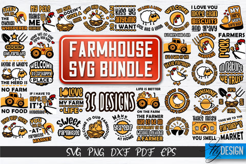 Farmhouse SVG Bundle | Family SVG | Funny Farm Quotes Svg v.2 SVG Fly Design 