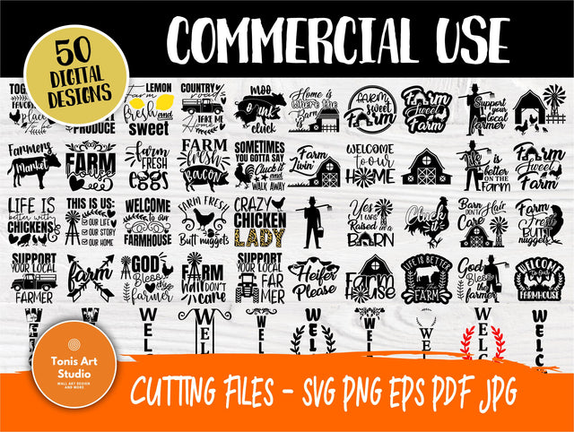 Farmhouse SVG Bundle, Farm Svg, Cricut Svg Files SVG TonisArtStudio 