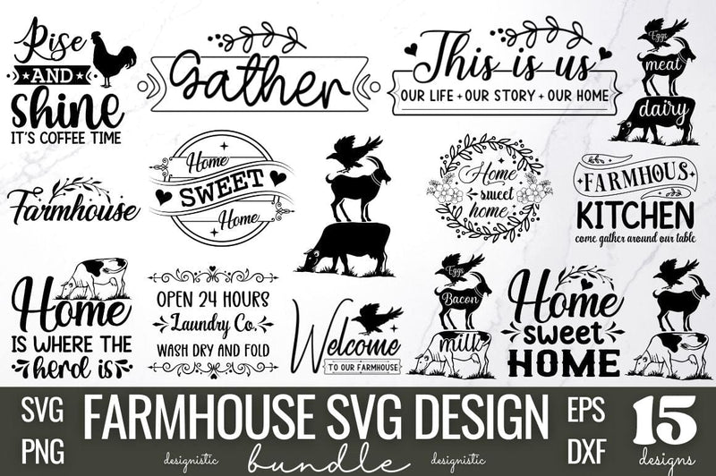 Farmhouse SVG Bundle SVG DESIGNISTIC 