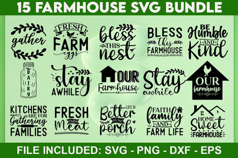 Farmhouse Svg Bundle.armhouse Sign Svg Bundle. Farmhouse Quotes Svg Bundle. SVG Designangry 
