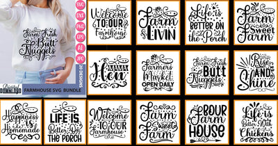 Farmhouse SVG Bundle,SVGs,Quotes and Sayings,Food & Drink,On Sale, Print & Cut SVG Newmockups 