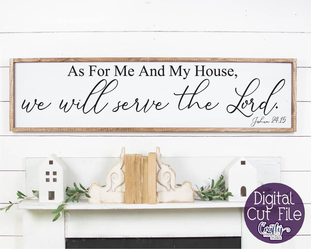 Farmhouse Svg, Christian Home Sign, As For Me And My House SVG Crafty Mama Studios 
