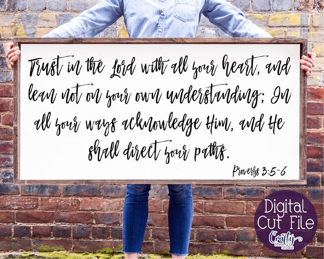 Farmhouse Svg, Christian Home Sign, Trust In The Lord SVG Crafty Mama Studios 