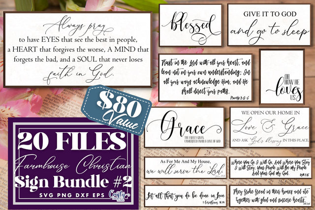 Farmhouse Svg, Christian Svg, Farmhouse Sign Bundle 2, Home SVG Crafty Mama Studios 
