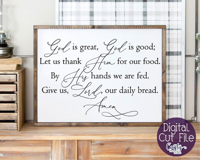 Farmhouse Svg, Christian Svg, God Is Great, Dinner Prayer SVG Crafty Mama Studios 
