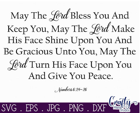 Farmhouse Svg, Christian Svg, The Lord Bless And Keep You SVG Crafty Mama Studios 