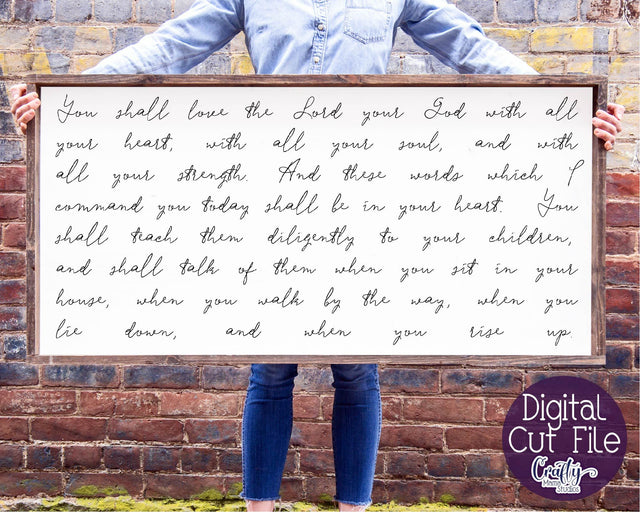 Farmhouse svg, Christian Svg, You Shall Love The Lord, Verse SVG Crafty Mama Studios 