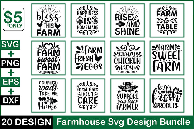 Farmhouse SVG Design Bundle SVG Rupkotha 