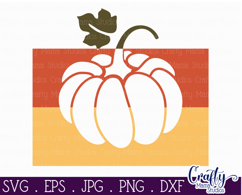 Farmhouse Svg, Fall Farmhouse Sign, Pumpkin Silhouette File SVG Crafty Mama Studios 