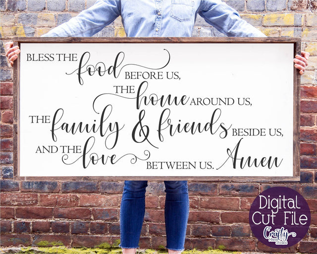 Farmhouse Svg, Home Sign, Bless The Food, Farmhouse Sign Svg SVG Crafty Mama Studios 