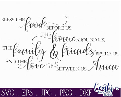 Farmhouse Svg, Home Sign, Bless The Food, Farmhouse Sign Svg SVG Crafty Mama Studios 