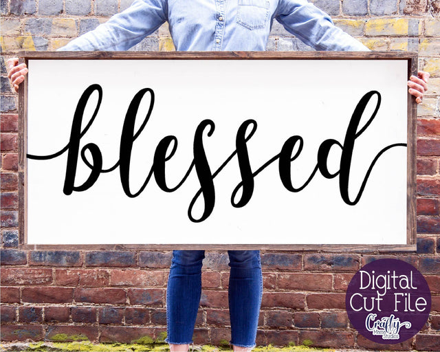 Farmhouse Svg, Home Sign Svg, Christian Svg, Blessed File SVG Crafty Mama Studios 