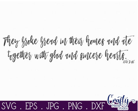 Farmhouse Svg, Home Sign Svg, Christian Svg, Broke Bread SVG Crafty Mama Studios 