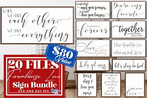 Farmhouse Svg, Home Sign Svg, Farmhouse Love Sign Bundle SVG Crafty Mama Studios 