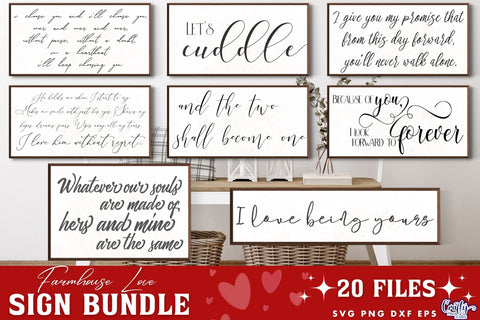 Farmhouse Svg, Home Sign Svg, Farmhouse Love Sign Bundle SVG Crafty Mama Studios 