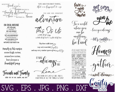 Farmhouse Svg, Home Sign Svg, Farmhouse Sign Bundle 3, Home SVG Crafty Mama Studios 