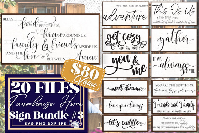 Farmhouse Svg, Home Sign Svg, Farmhouse Sign Bundle 3, Home SVG Crafty Mama Studios 